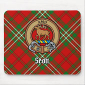 Tapis De Souris Clan Scott Crest sur Red Tartan (Devant)