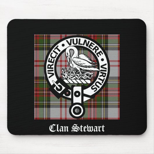 Tapis De Souris Clan Stewart Crest & Tartan (Devant)