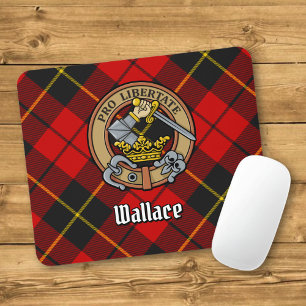 Tapis De Souris Clan Wallace Crest sur Tartan