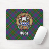 Tapis De Souris Clan Wood Crest sur Tartan (Avec souris)