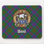 Tapis De Souris Clan Wood Crest sur Tartan (Devant)
