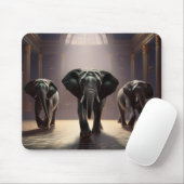 Tapis De Souris Classe de danse aérobie éléphants (Avec souris)