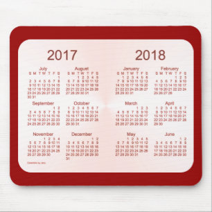 Tapis De Souris Classe du calendrier 2018 du Maroon rose par Janz