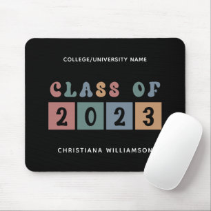 Tapis De Souris Classe Retro Personnalisée de 2023 Graduation Cute