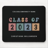 Tapis De Souris Classe Retro Personnalisée de 2023 Graduation Cute (Devant)