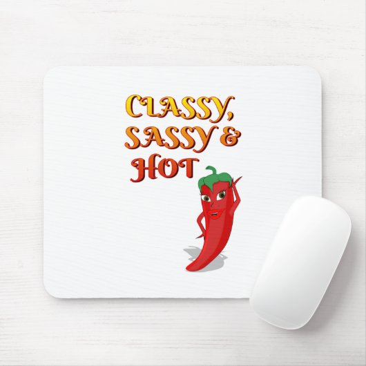 Tapis De Souris Classé Sassy Et Hot Pepper Diva (Avec souris)