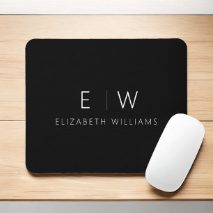Tapis De Souris Classic Élégant Moderne Minimaliste Nom Monogramme
