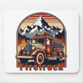 Tapis De Souris Classic Fire Truck & Mountain Mauspad (Devant)