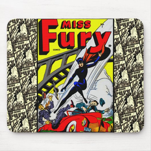 Tapis De Souris Classique 1940 Miss Fury Comics Mousepad (Devant)