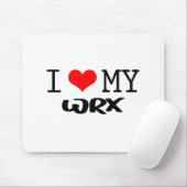 Tapis De Souris Classique "je conception aime mon WRX" (Avec souris)