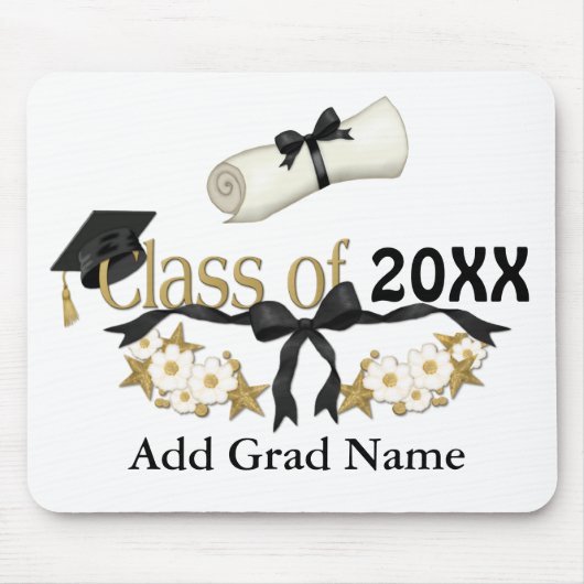 Tapis De Souris Classy Graduation Floral (Devant)