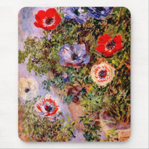 Tapis De Souris Claude Monet : Anémones