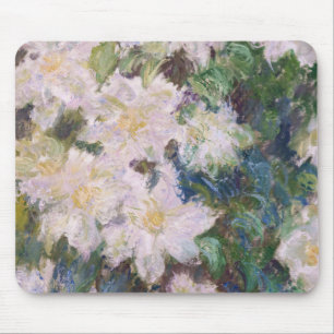 Tapis De Souris Claude Monet - Clématites blanches