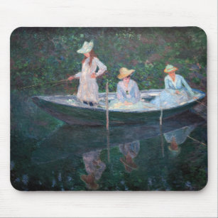 Tapis De Souris Claude Monet - En Norvegienne Bateau à Giverny
