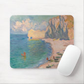 Tapis De Souris Claude Monet - Etretat : Plage et Falaise d'Amont (Avec souris)
