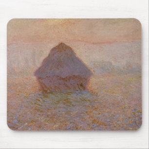 Tapis De Souris Claude Monet Grainstack, Sun in the Mist (1891)