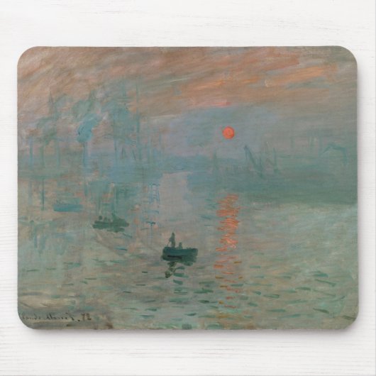 Tapis De Souris Claude Monet Impression Soleil levant (soleil leva (Devant)