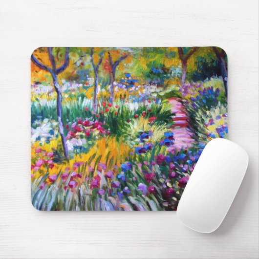 Tapis De Souris Claude Monet : Jardin d'iris par Giverny (Avec souris)