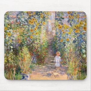 Tapis De Souris Claude Monet Le jardin de l'artiste à Vétheuil,