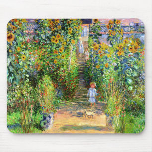 Tapis De Souris Claude Monet : Le jardin de Monet chez Vétheuil