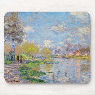 Tapis De Souris Claude Monet - Le Printemps au bord de la Seine