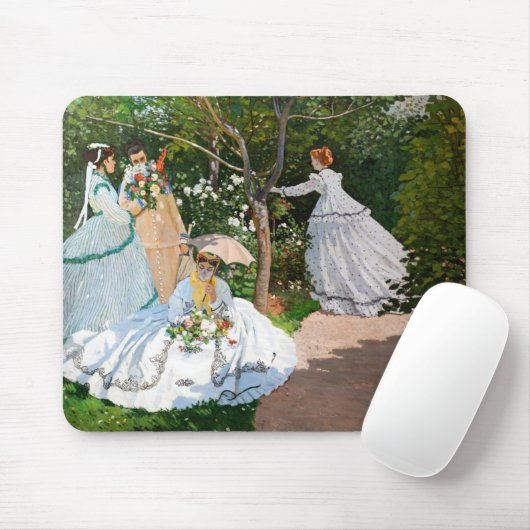 Tapis De Souris Claude Monet - Les femmes dans le jardin (Avec souris)