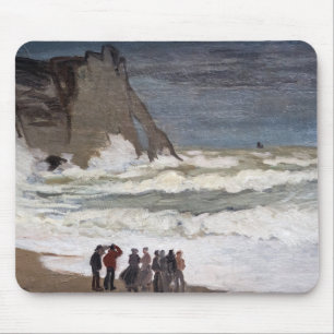 Tapis De Souris Claude Monet - Mer agitée à Etretat