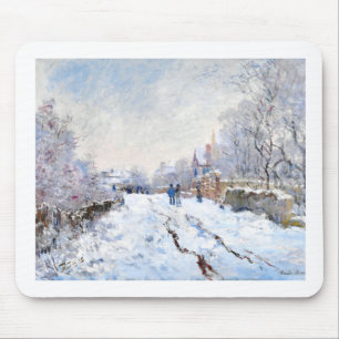 Tapis De Souris Claude Monet neige à Argenteuil