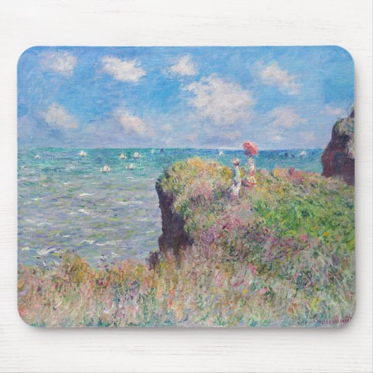 Tapis De Souris Claude Monet - Promenade Cliff à Pourville (Devant)