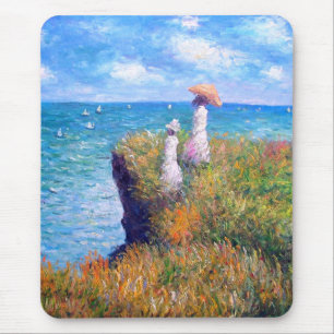 Tapis De Souris Claude Monet : Promenade de falaise chez Pourville