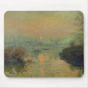 Tapis De Souris Claude Monet Sun plaçant au-dessus de la Seine