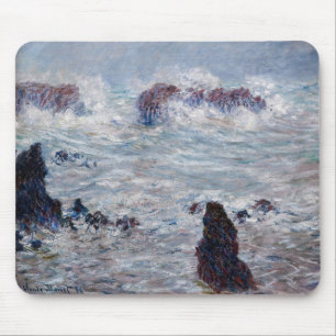 Tapis De Souris Claude Monet - Tempête au large de la côte de Bell