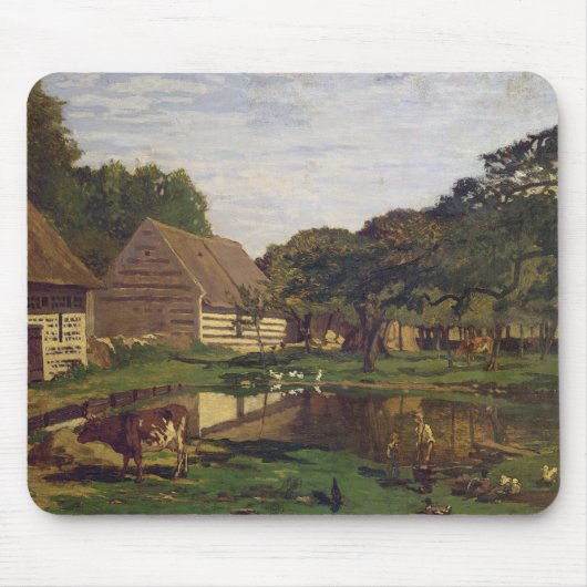 Tapis De Souris Claude Monet | une basse cour en Normandie (Devant)