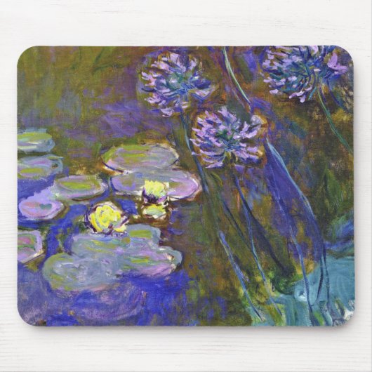 Tapis De Souris Claude Monet Water Lilies Agapanthus (Devant)