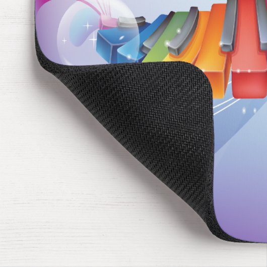 Tapis De Souris Clavier abstrait coloré (Coin)