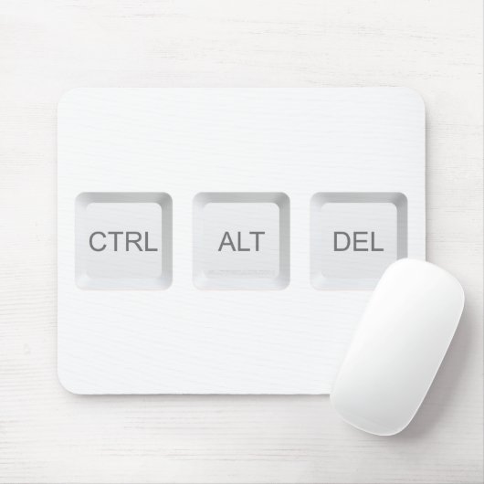Tapis De Souris Clavier d'ordinateur CTRL ALT DEL de SlipperyJoe (Avec souris)