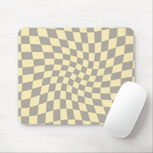 Tapis De Souris Clavier gris-jaune rétro Pastel Warted