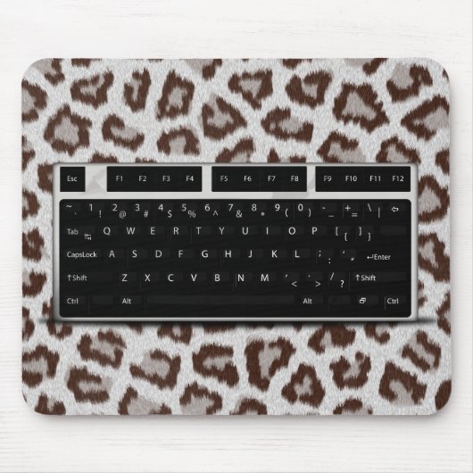 Tapis De Souris Clavier - Impression Jaguar (Devant)