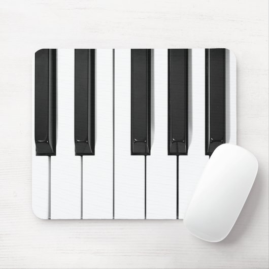 Tapis De Souris Clavier Piano Noir & Blanc Design Mousepad (Avec souris)