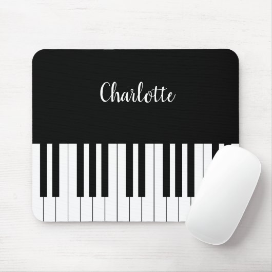 Tapis De Souris Clavier simple pour piano noir et blanc (Avec souris)