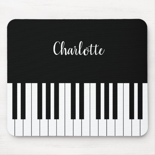 Tapis De Souris Clavier simple pour piano noir et blanc (Devant)