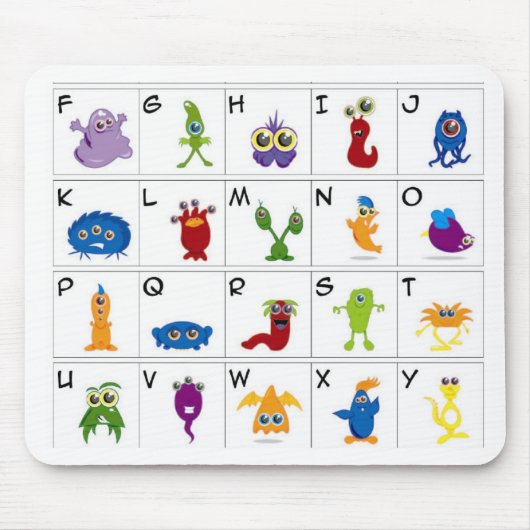 Tapis De Souris Clé de code - monstres (Devant)