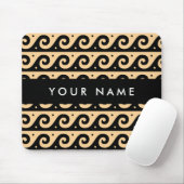 Tapis De Souris Clé de méandre grecque, Clé de vague, Brown, Votre (Avec souris)