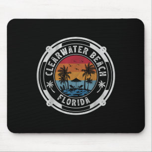 Tapis De Souris Clearwater Beach Floride Vacances d'été Vintage S