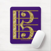 Tapis De Souris Clef d'alto d'or (Avec souris)