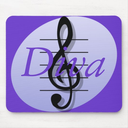 Tapis De Souris Clef triple, diva (Devant)