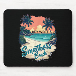 Tapis De Souris Clés de Floride Vintage Key West Smathers Beach
