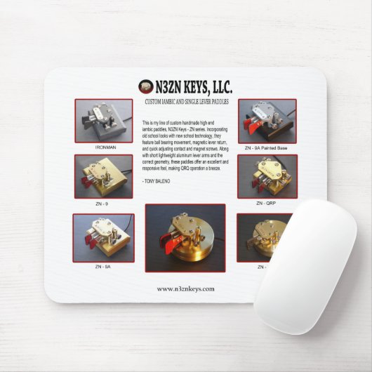 TAPIS DE SOURIS CLÉS DE N3ZN, AFFICHE MOUSEPAD DE LLC (Avec souris)