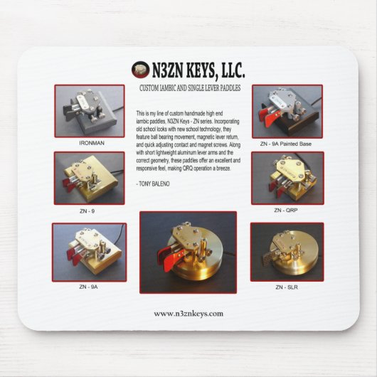 TAPIS DE SOURIS CLÉS DE N3ZN, AFFICHE MOUSEPAD DE LLC (Devant)