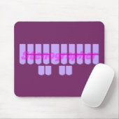 Tapis De Souris Clés pourpres de machine de Steno de sténographe (Avec souris)